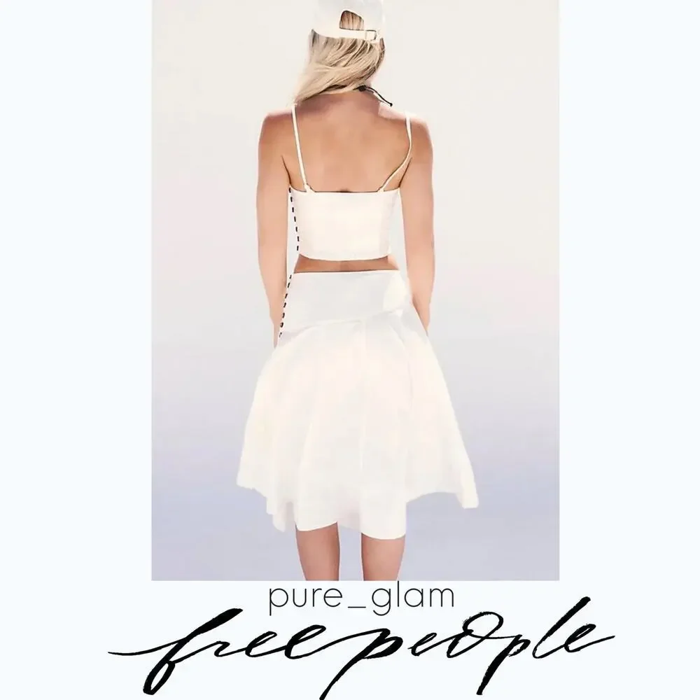 Free People matching set co-ord crop top and skirt